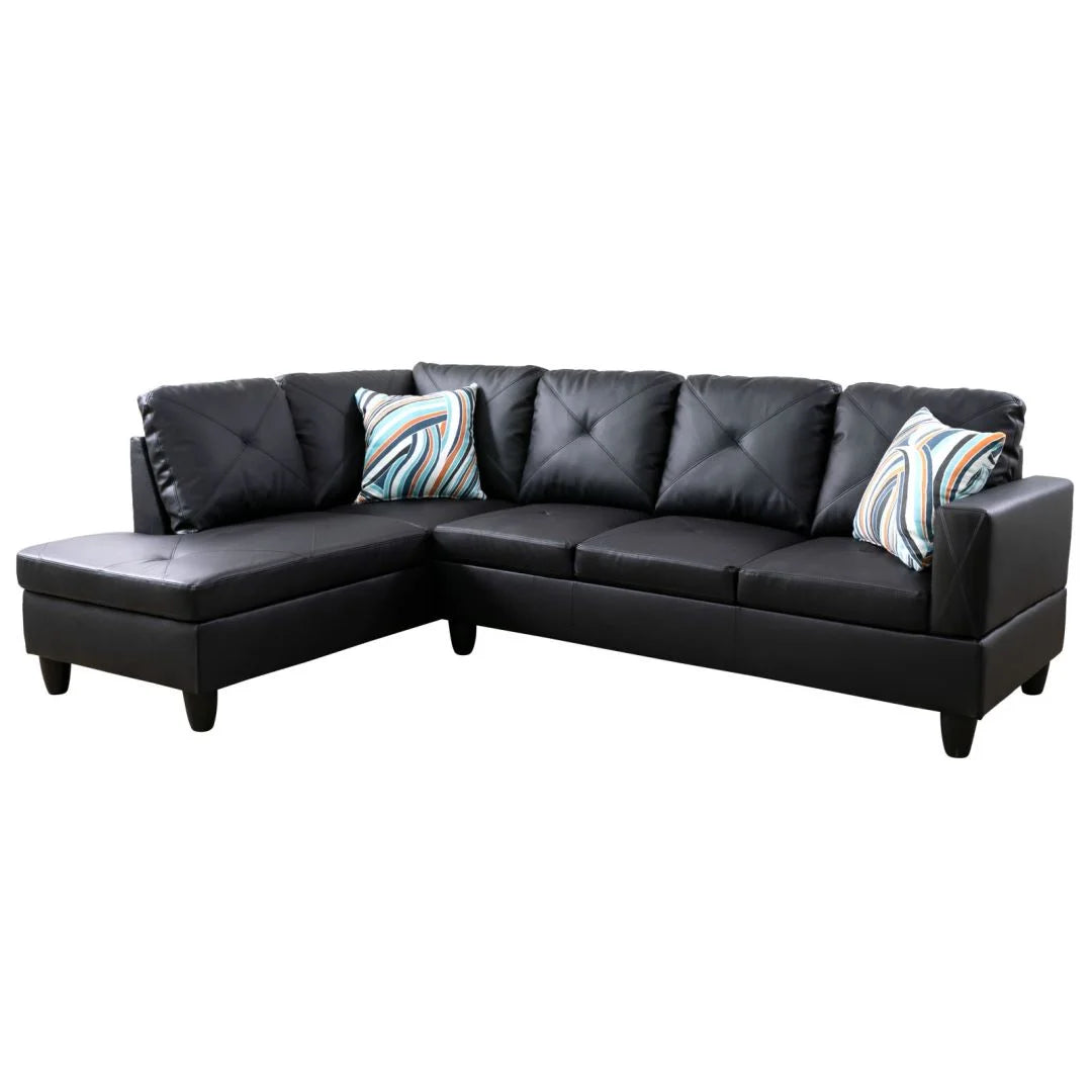 4-Seat Faux Leather Couch