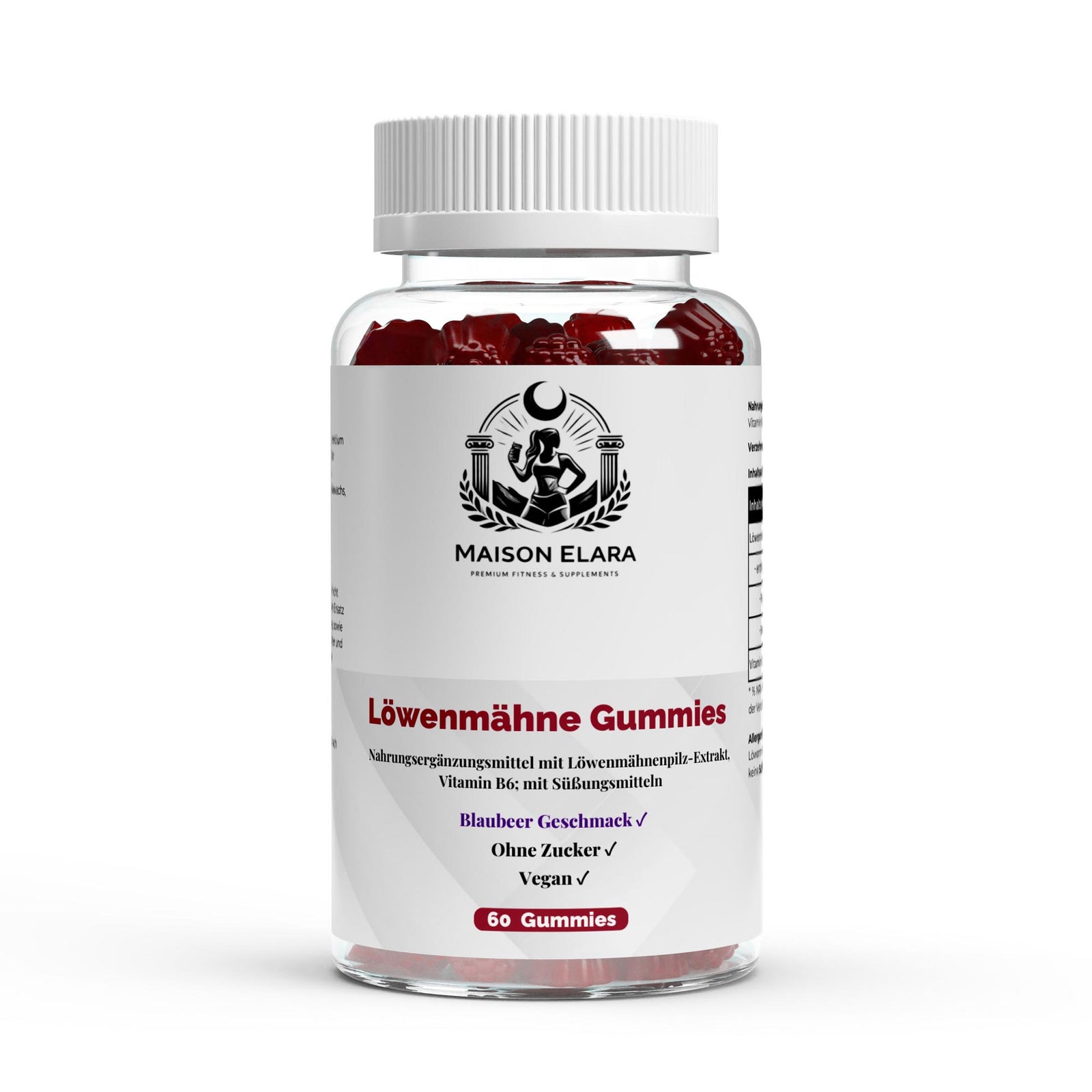 Löwenmähne + Vitamin B6 Gummies - 60 Stk.